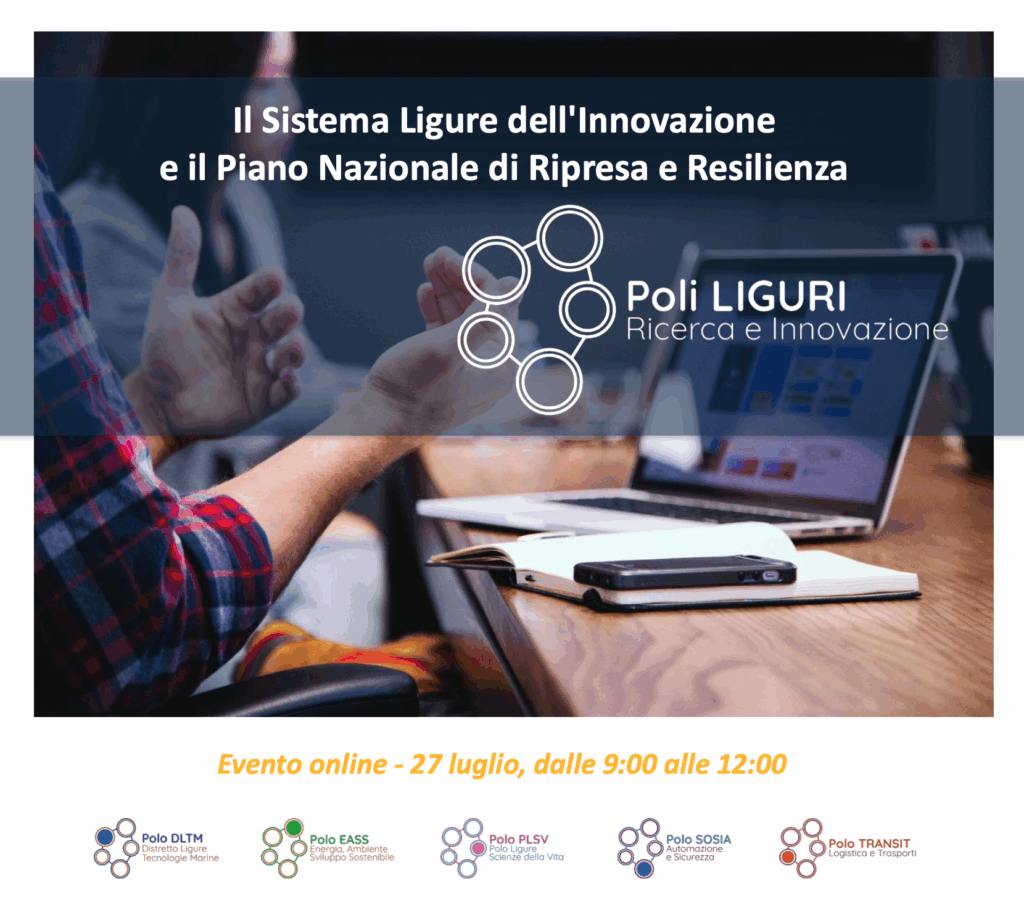 Il sistema ligure dell’innovazione e il Piano Nazionale di Ripresa e Resilienza – evento online – 27 luglio